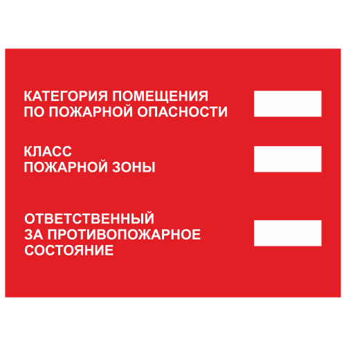 ТКП-06 Табличка "Категория помещения"